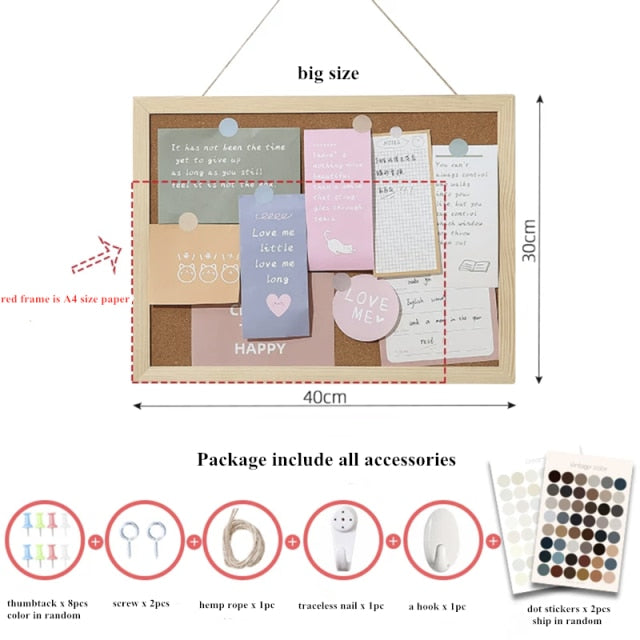 Postcard Photo Wall Cork Board Postcard Photo Wall Cork Board